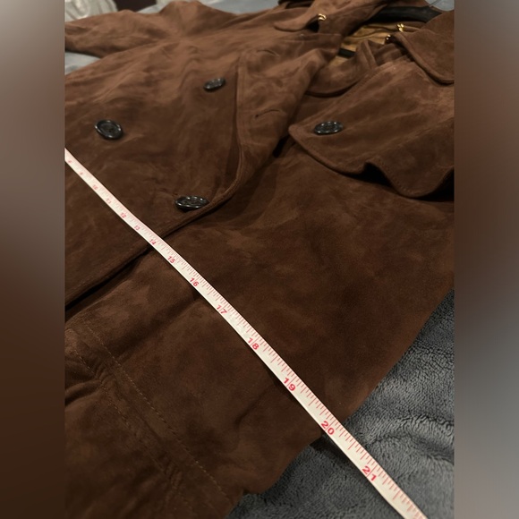 Ralph Lauren Goat Suede Trench - NWT Brown Suede Jacket - Picture 12 of 16
